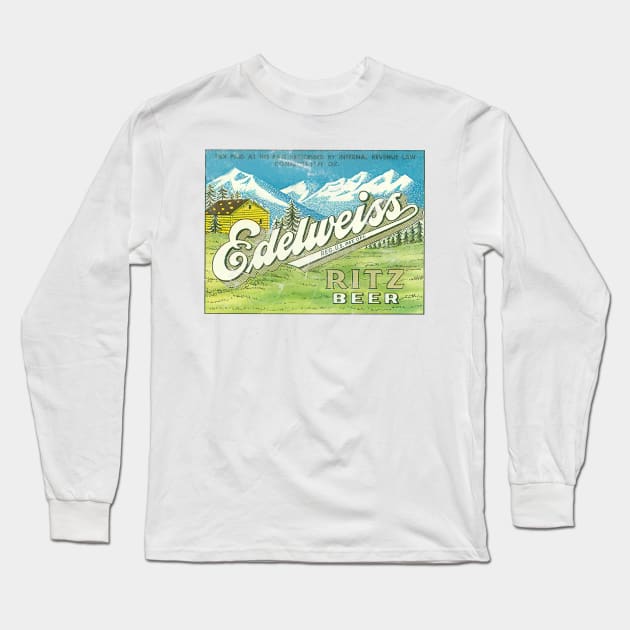 Edelweiss Ritz Beer --- Defunct Brewery Logo Long Sleeve T-Shirt by CultOfRomance